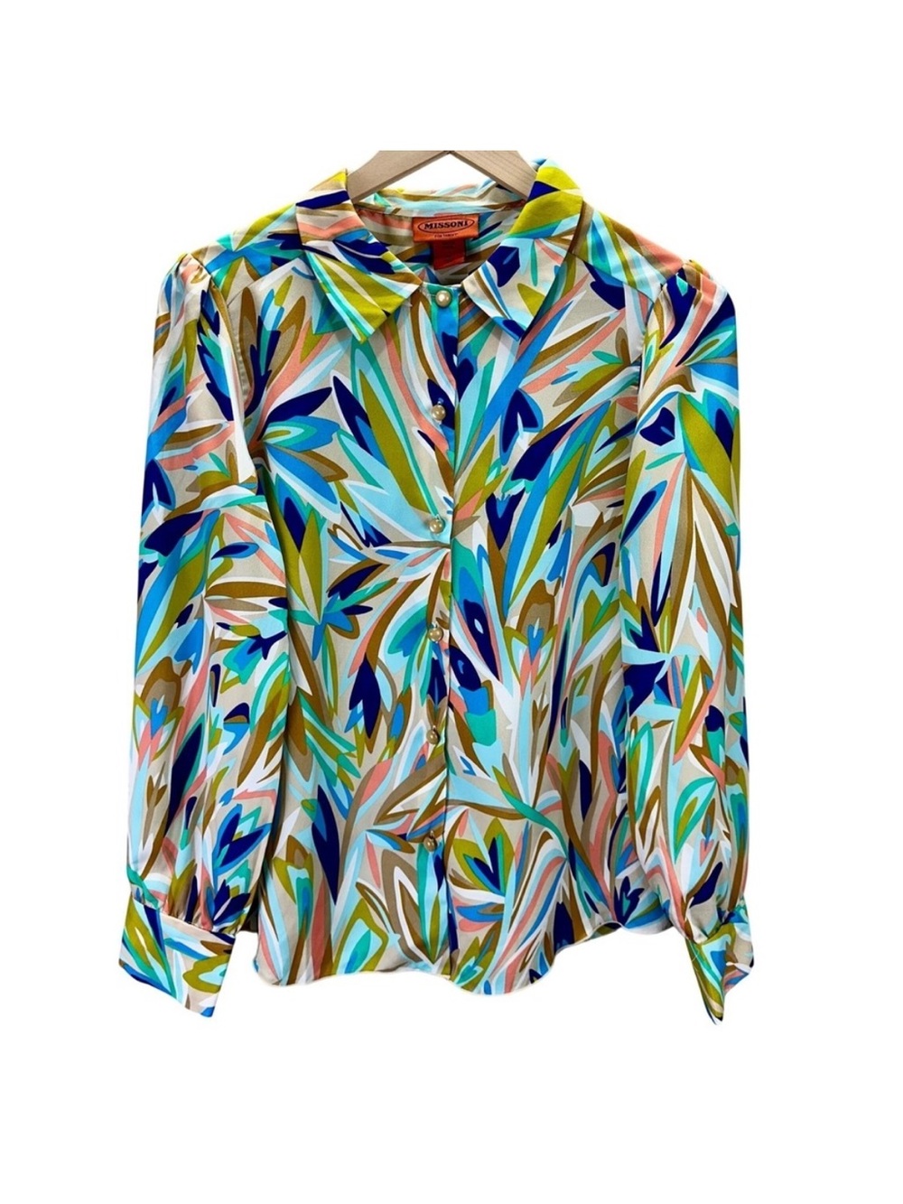 Missoni x Target Two Printed Blouses - Multicolor & Magenta Floral size medium - Picture 4 of 5